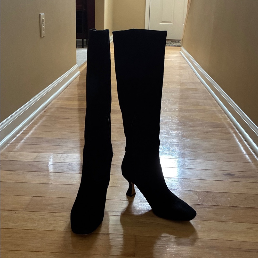 Sam Edelman Size 6 Elegant Black Knee-High Women's Boots Make offer!! Real Suede